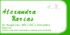 alexandra marias business card